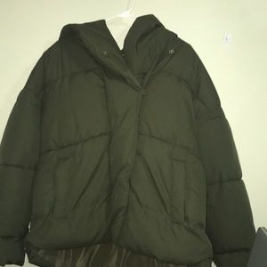 Olive Green Puffy Coat